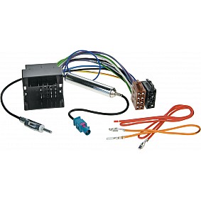 Radio Aansluitkabel DIN Div. modellen Audi- Seat- Skoda- VW - Maserati incl. Antenne Phantom power