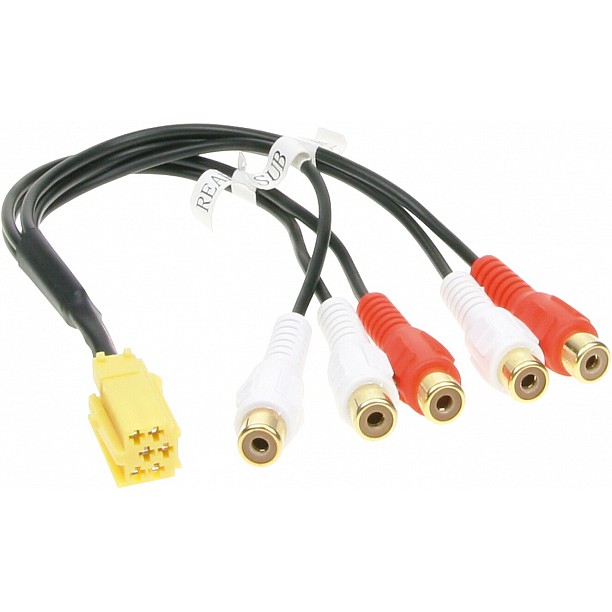 Voorversterker Adapter Mini ISO > Cinch Voorversterker Adapter Mini ISO > Cinch