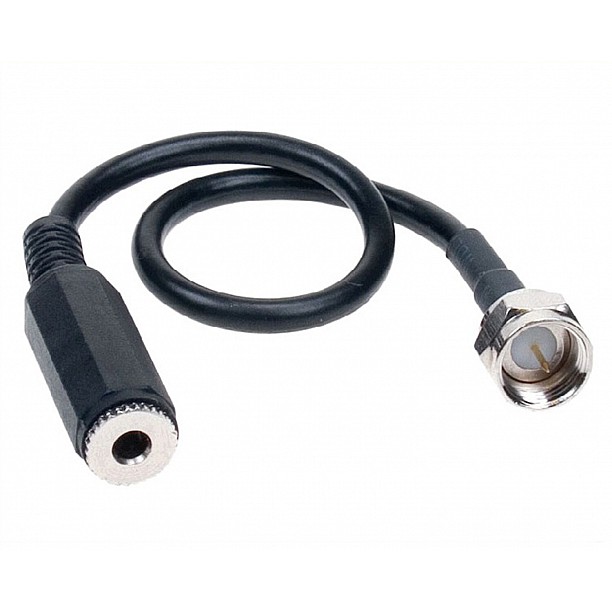 Antenne Adapter F-stekker > 3.5 mm Jackplug Antenne Adapter F-stekker > 3.5 mm Jackplug