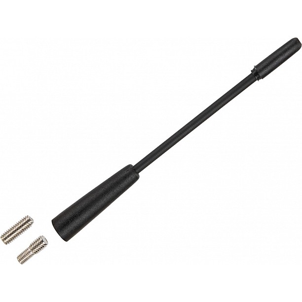 Antenne spriet flexibel 14cm AM/FM, met M5 en M6 verloopjes