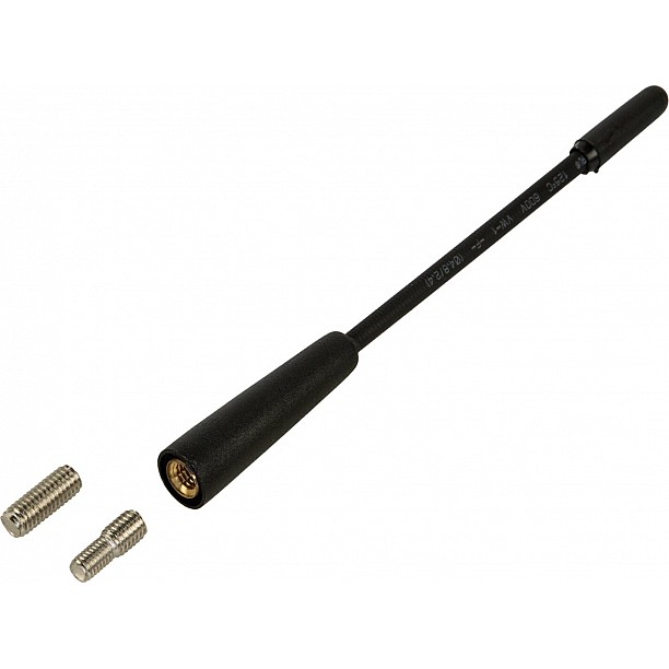 Antenne spriet flexibel 14cm AM/FM, met M5 en M6 verloopjes