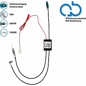 Bad Blankenburg Antennesplitter AM/FM DAB+ Fakra(m)>DIN(m)/SMB(f) passief