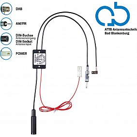 Bad Blankenburg Antennesplitter AM/FM DAB+ DIN(f)>DIN(m)/SMB(f) versterkt