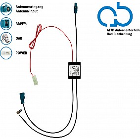 Bad Blankenburg Antennesplitter AM/FM DAB+ Fakra>Fakra(f)/SMB(f) versterkt