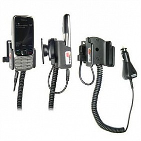 Brodit houder - Nokia 6303 /2323 Actieve houder met 12/24V lader