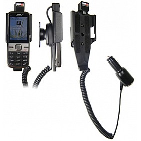 Brodit houder - Nokia C5 Actieve houder met 12/24V lader Let Op: Uitlopend Artikel, Kan niet retour!
