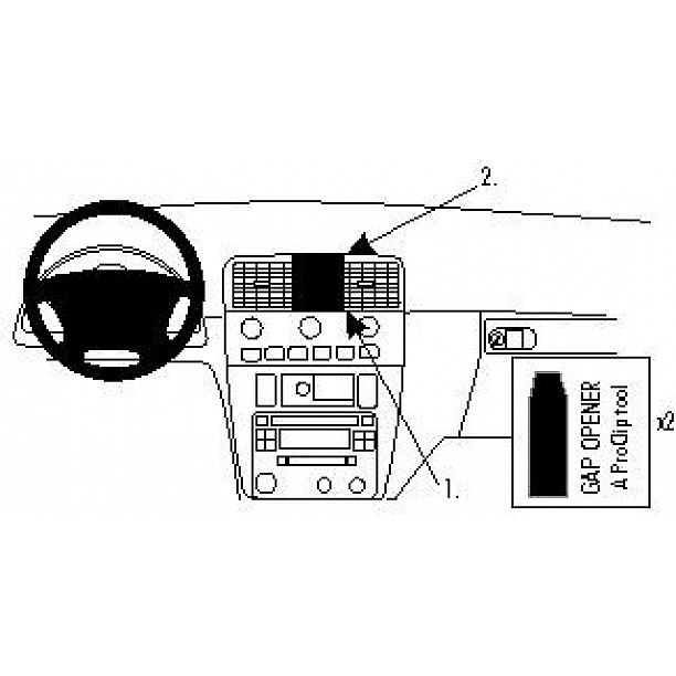 Houder - Brodit ProClip - Volvo S40 - V40 2001-2003 Versterkte Center mount Houder - Brodit ProClip - Volvo S40 - V40 2001-2003 Versterkte Center mount