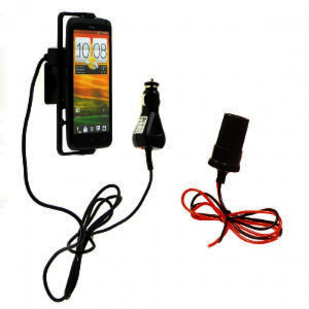 Kram Telecom houder - HTC One X houder met 12/24V plug Kram Telecom houder - HTC One X houder met 12/24V plug