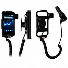 Brodit houder - Sony Xperia Go Actieve houder met 12/24V lader. Let op: Uitlopend artikel, Kan niet retour!