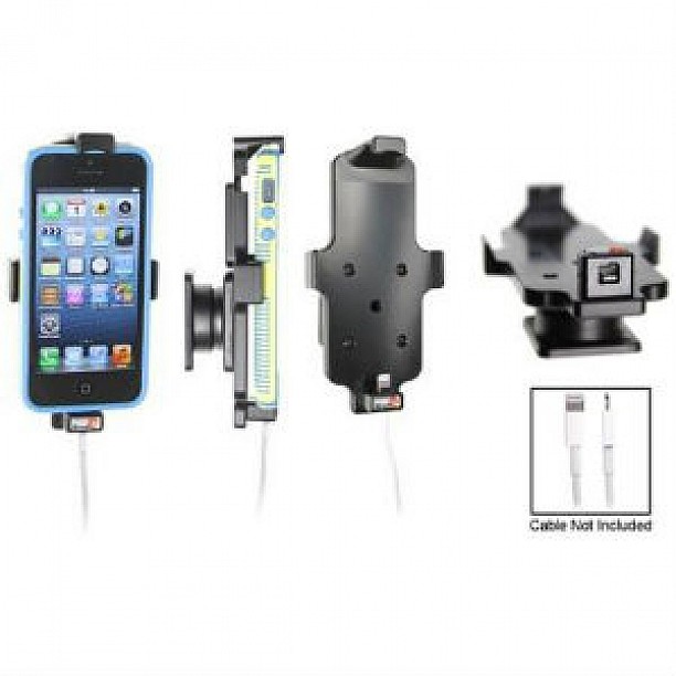 Brodit houder - Apple iPhone 5 / SE Passieve houder. Originele Apple kabel / with skin Brodit houder - Apple iPhone 5 / SE Passieve houder. Originele Apple kabel / with skin