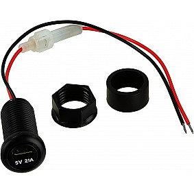 Omvormer 12V->5V/2.1A USB-A zonder USB kabel