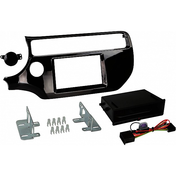 2-DIN Paneel Inbay® Kia Rio 2015-2019 Kleur: Piano Zwart