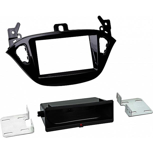 2-DIN Paneel Inbay® Opel Adam / Corsa Kleur: Piano Zwart