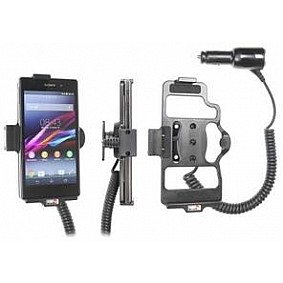 Brodit houder - Sony Xperia Z1 Actieve houder met 12/24V lader. Let op: Uitlopend artikel, Kan niet retour!