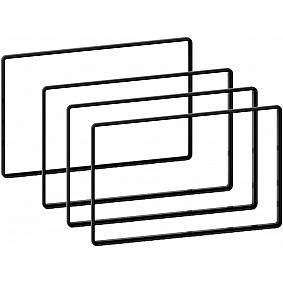 Afstandsraam set 3 x 5 mm / 1 x 2.5mm