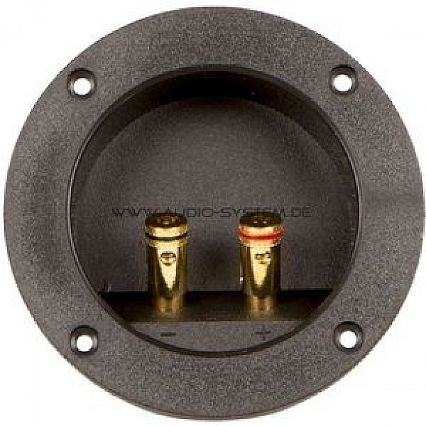 AUDIO SYSTEM 2-pins ronde aansluiting met stevige, vergulde (vierkante zonder vergulde) aansluitinge