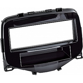 1-DIN Paneel Citroën C1 (P) - Peugeot 108 (P)- Toyota Aygo (AB!)  2014-> Kleur: Piano Zwart