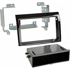 2-DIN Paneel Citroën Jumper - Fiat Ducato - Peugeot Boxer 2006-2019 Kleur: Piano Zwart