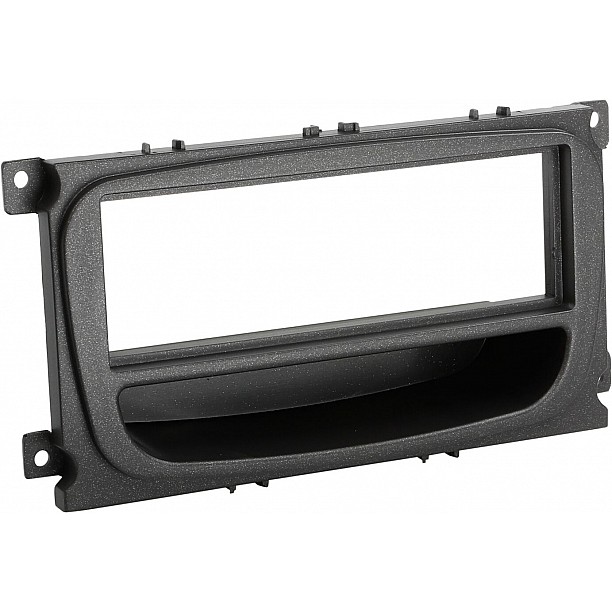 1-DIN Paneel met aflegbakje. Ford Mondeo /Focus / S-Max/ Galaxy Kleur: Zwart