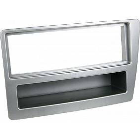 1-DIN Paneel met aflegbakje. Honda Civic VII 2004-2006 Kleur: Zilver