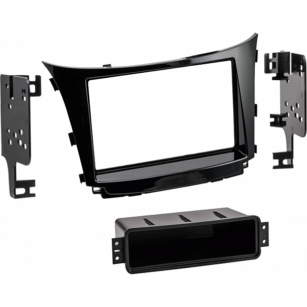 2-DIN Paneel Hyundai I30 met Oem Nav - Kleur: Piano zwart (METRA)