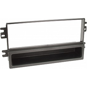 1-DIN Paneel met aflegbakje. Kia Carnival (UP/GQ) 2001-2005 Kleur: Zwart