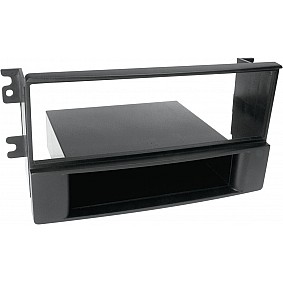 1-DIN Paneel met aflegbakje. Kia Sorento (BL/JC Facelift) 2006-2009 Kleur: Zwart