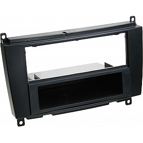 2-DIN Paneel Mercedes Benz CLK-Klasse facelift (C209) (A209) 2004-2010 Kleur: Zwart