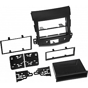 2-DIN Paneel Citroën C-Cross (V) - Peugeot 4007 (V) Mitsubishi Outlander (CWB)  Kleur: Zwart (METRA)