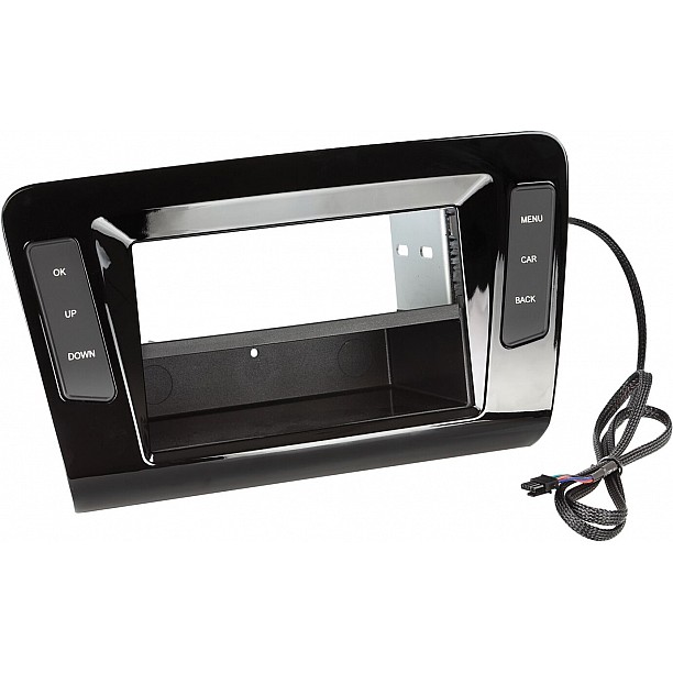 2-DIN Paneel met pocket Skoda Octavia 2013-2018 Kleur: Piano Zwart