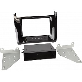 2-DIN Paneel met pocket Volkswagen Polo V (Typ 6C) 2014-2019 Kleur: Piano Zwart