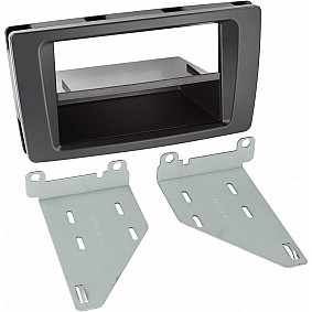 2-DIN Paneel Skoda Octavia/ Yeti met pocket Kleur: Zwart