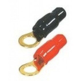 AUDIO SYSTEM 8mm Ring kabelschoen: 10mm².  1x zwart + 1x rood