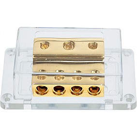 Power distribution block (gold) 1x50mm² + 2x20mm² / 4x20mm²