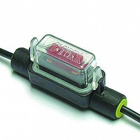 zekeringhouder LP 1,5 mm zwarte kabel 135 mm in blister
