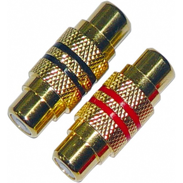 RCA Adapter stereo female > female 1 x red/ 1 x black RCA Adapter stereo female > female 1 x red/ 1 x black