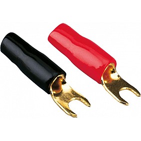 Vork kabelschoen 10 mm² 2 x rood  2 x zwart