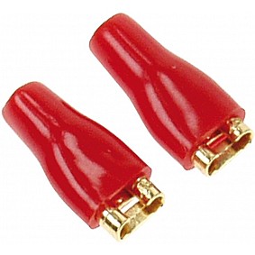 Vlakstekkern 4,8 mm rood 50 Stuks