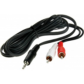 Stereo jack 3,5mm Stereo naar Cinch plug 1,5m (RCA-plug)