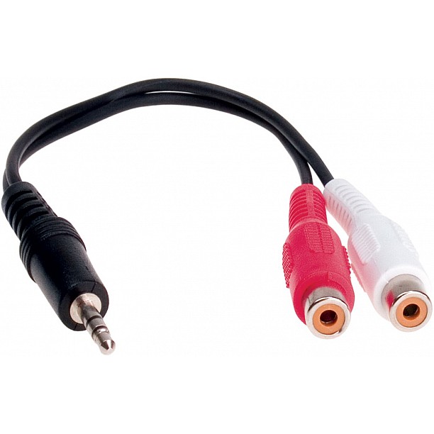 Stereo jack 3,5mm Stereo naar Cinch connector 0.2meter