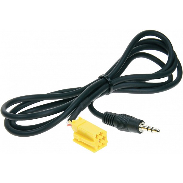 Stereo jack 3.5mm Stereo naar Mini-ISO (Geel ) 1.25meter