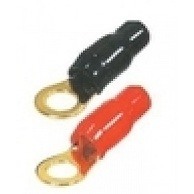 AUDIO SYSTEM 8mm Ring kabelschoen: 35mm². 1x zwart + 1x rood