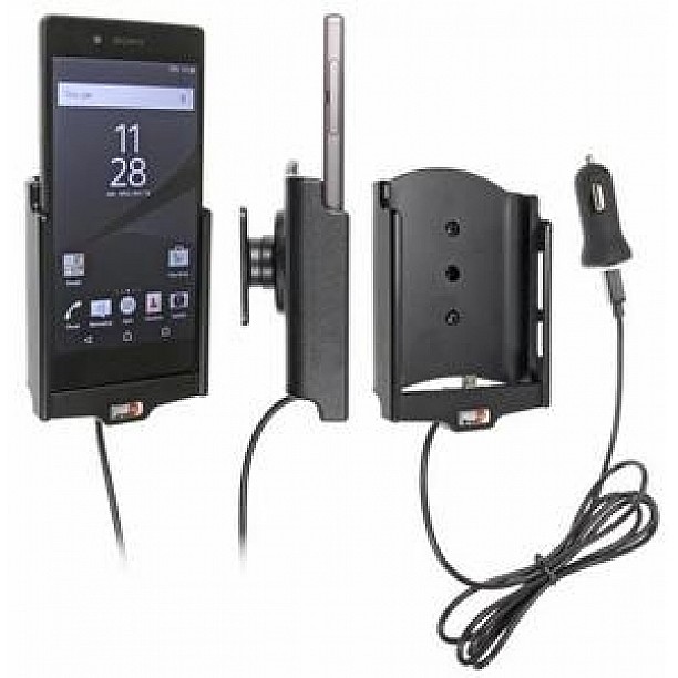 Brodit houder - Sony Xperia Z5 Actieve houder met 12V USB plug Brodit houder - Sony Xperia Z5 Actieve houder met 12V USB plug