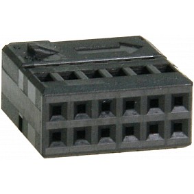 MQS female Behuizing 12-pole Quadlock additional plug (voor: 321025) (Bulk)