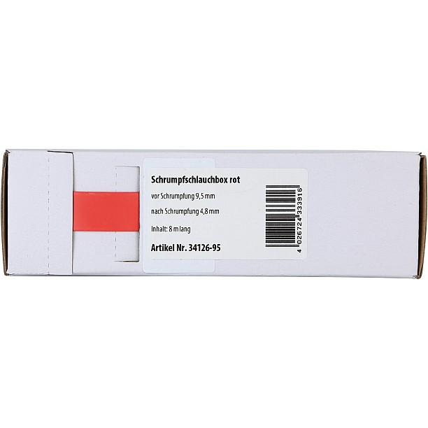 Krimpkous Rood Ø 9.5 mm / Lengte 8 meter Krimpkous Rood Ø 9.5 mm / Lengte 8 meter