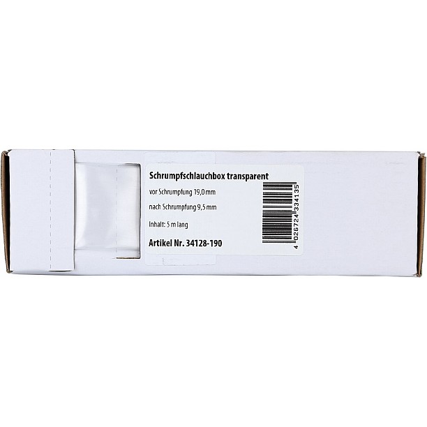 Krimpkous transparant Ø 19.0 mm / Lengte 5 meter Krimpkous transparant Ø 19.0 mm / Lengte 5 meter