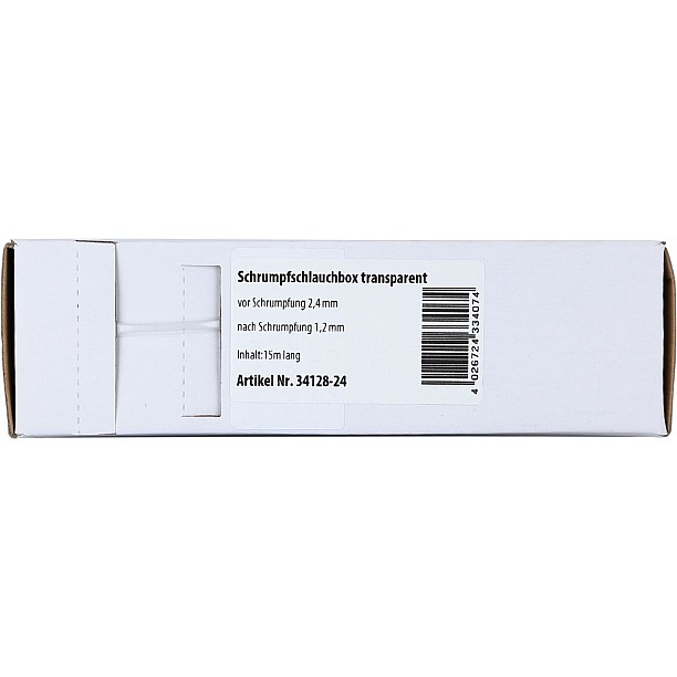 Krimpkous transparant Ø 2.4 mm / Lengte 15 meter Krimpkous transparant Ø 2.4 mm / Lengte 15 meter