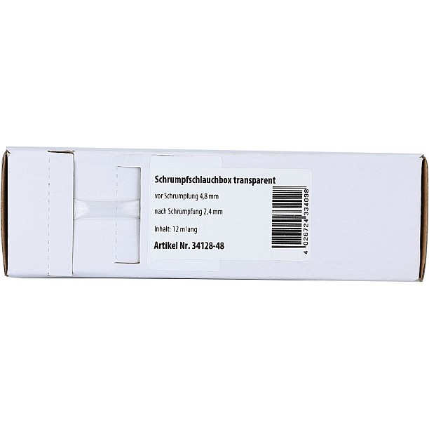 Krimpkous transparant Ø 4.8 mm / Lengte 12 meter Krimpkous transparant Ø 4.8 mm / Lengte 12 meter