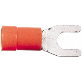 Vork Kabelschoen Rood 0.5 - 1.0 mm² / Breedte 4.0 mm (100 stuks)