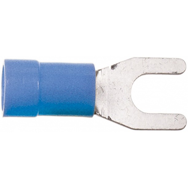 Vork Kabelschoen Blauw 1.5 - 2.5 mm² / Breedte 4.0mm (100 stuks)